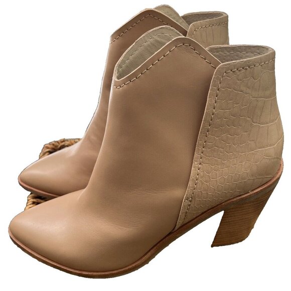 DOLCE VITA  Women Dark Brown Fabric Ankle Boots Size 10 - Picture 1 of 2